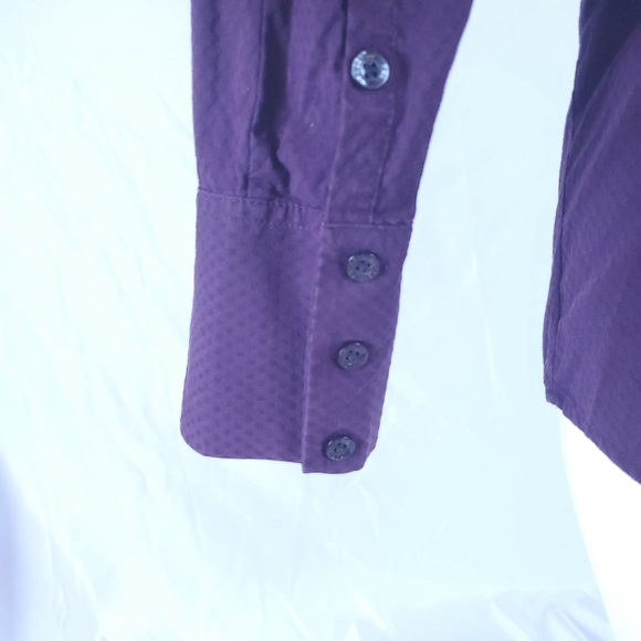 Maroon Express textured button down - Picture 4 of 6